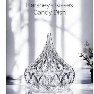 LUXURIOUS HERSHEY'S KISSES CRYSTAL COVERED CANDY DISH KEEPSAKE